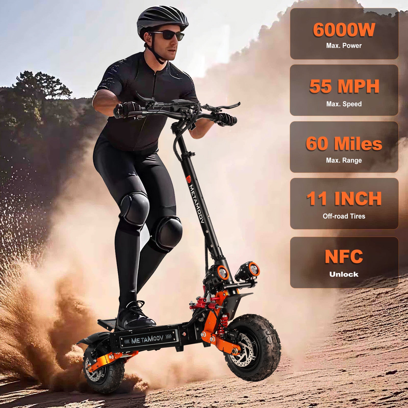 ZonDoo ZO01 Plus Upgrade Electric Scooter Adults 56MPH 6000w Dual Motors