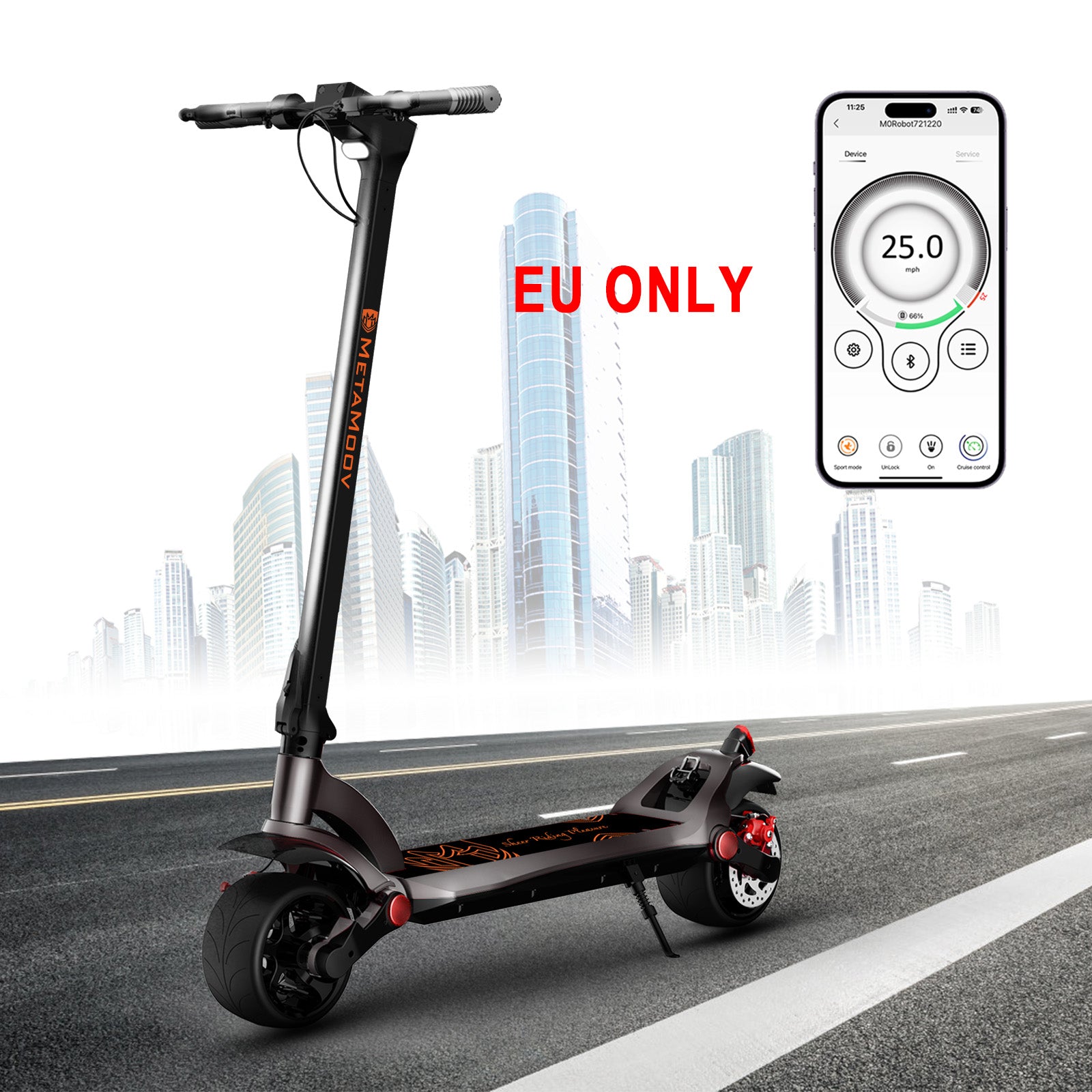 ZonDoo ZU08 Commuter Scooter eléctrico Rueda ancha 25MPH Velocidad rápida Larga distancia