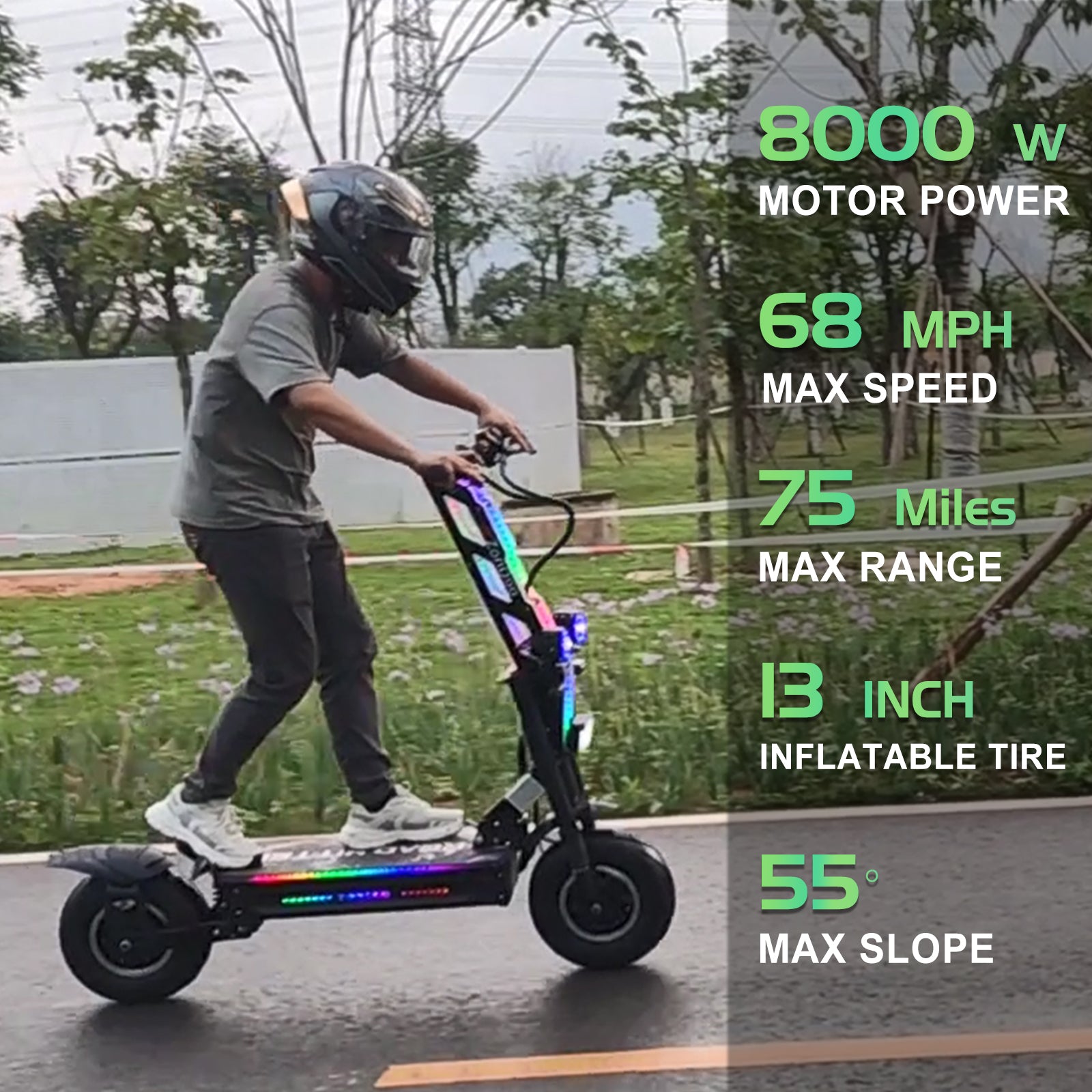 E Scooter 2022 13 Inch Fast Offroad 6000 Watt Electric