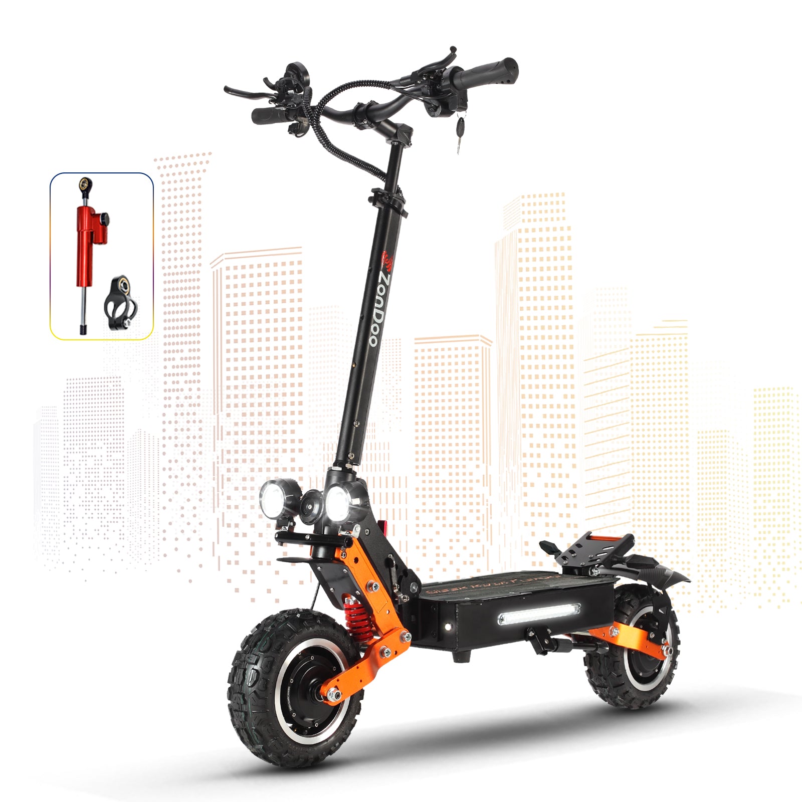 ZonDoo ZO01 Plus Electric Scooter Adults 56MPH 6000w Dual Motors