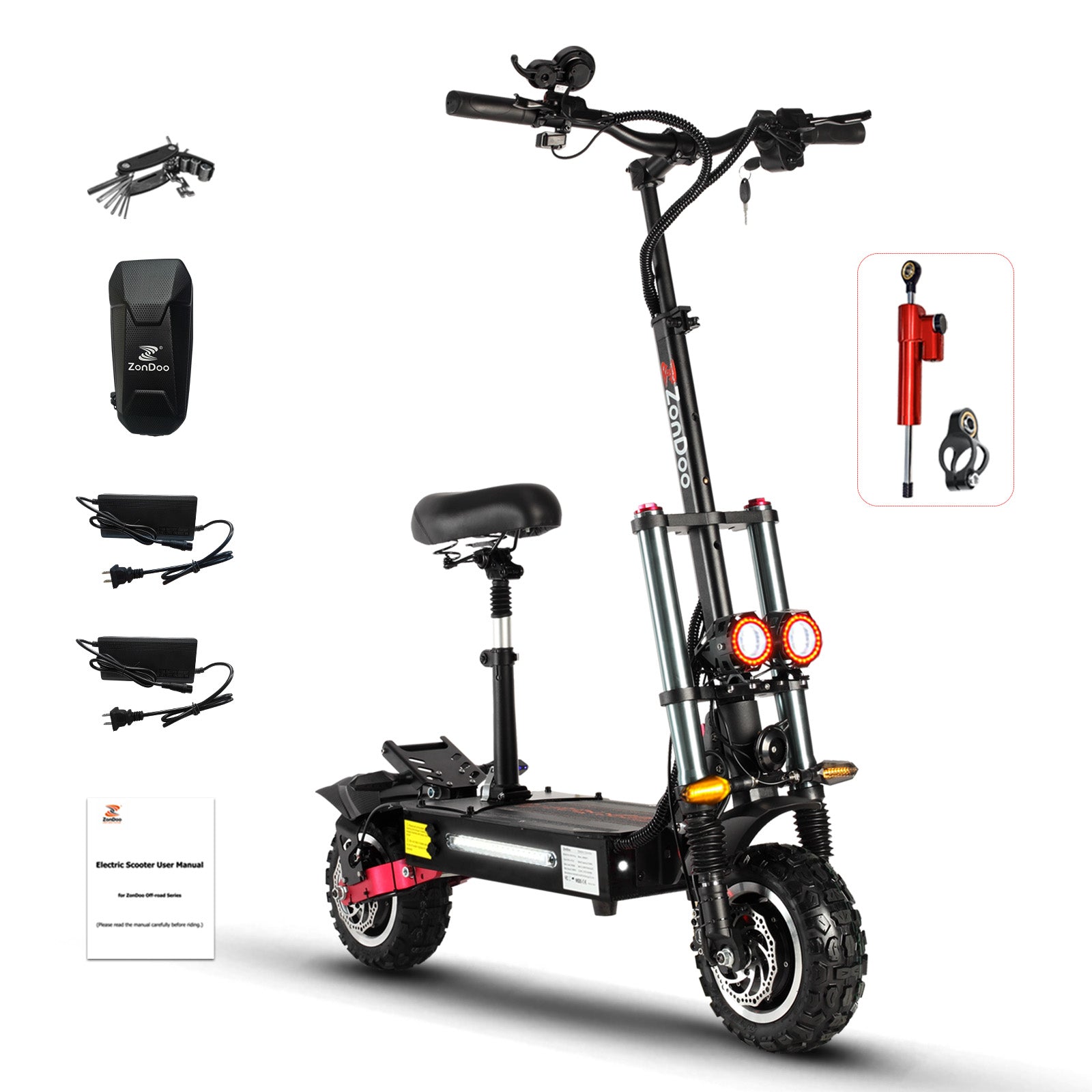 5600w 6000w electric scooter with damper 