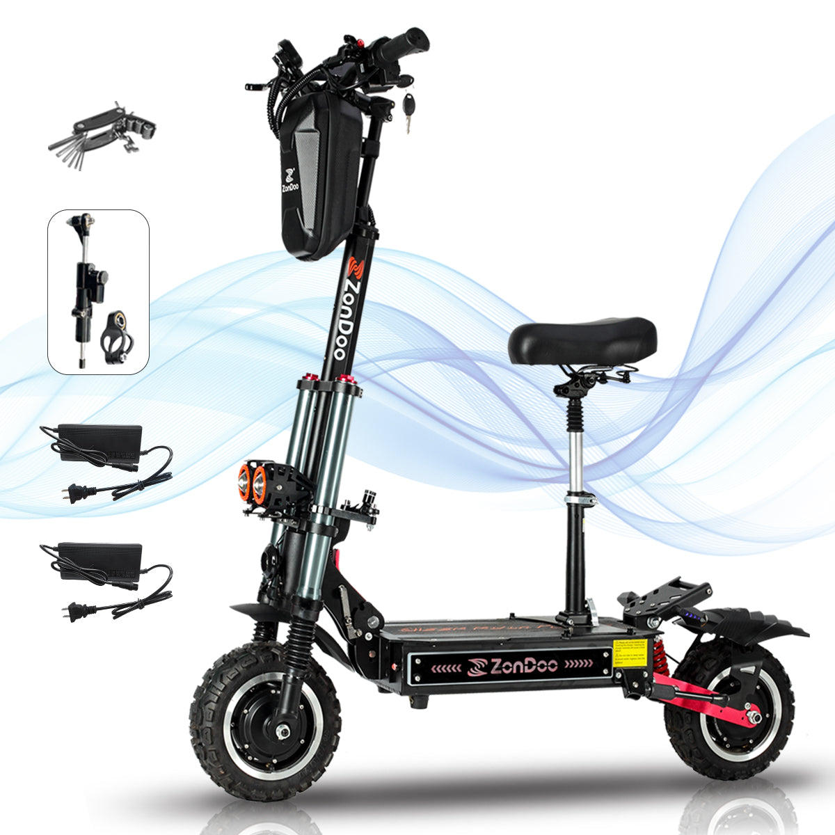 6000w dual motor scooter for adults