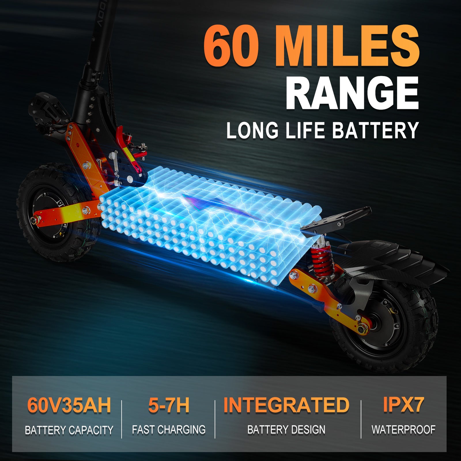 ZonDoo ZO01 Plus Upgrade Electric Scooter Adults 56MPH 6000w Dual Motors